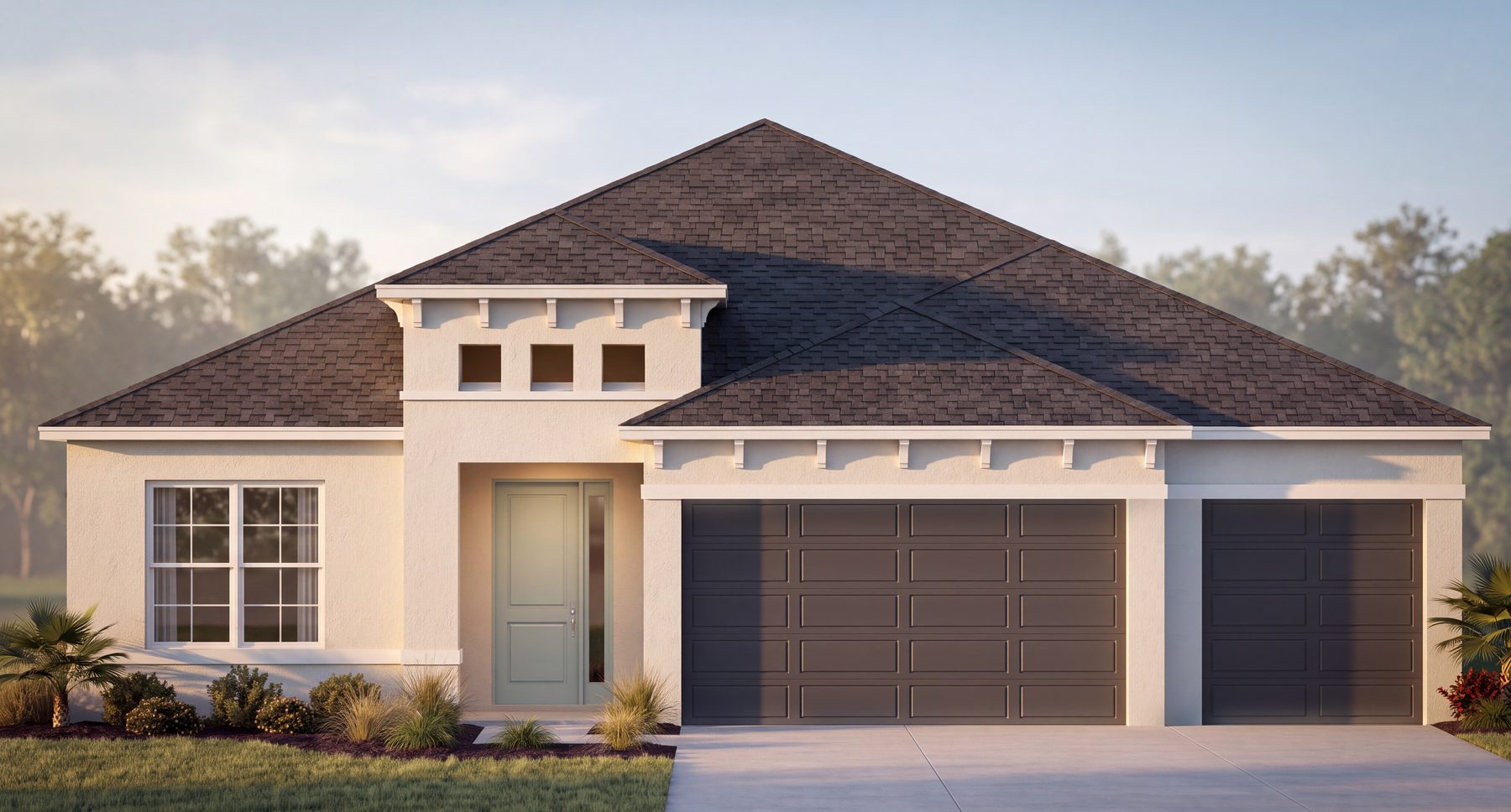 Belmont floor plan — 4 bed 3 bath new home by Brightview Homes